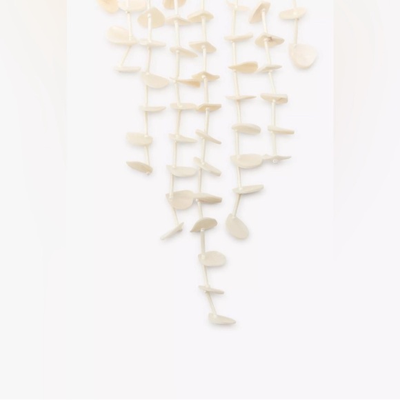 Zara Shell Cord Waterfall Necklace w Beads NIB NWT - Picture 4 of 13